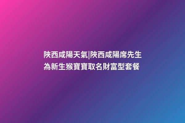 陜西咸陽天氣|陜西咸陽席先生為新生猴寶寶取名財富型套餐-第1張-公司起名-玄機派
